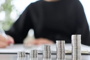 積みあがったコイン